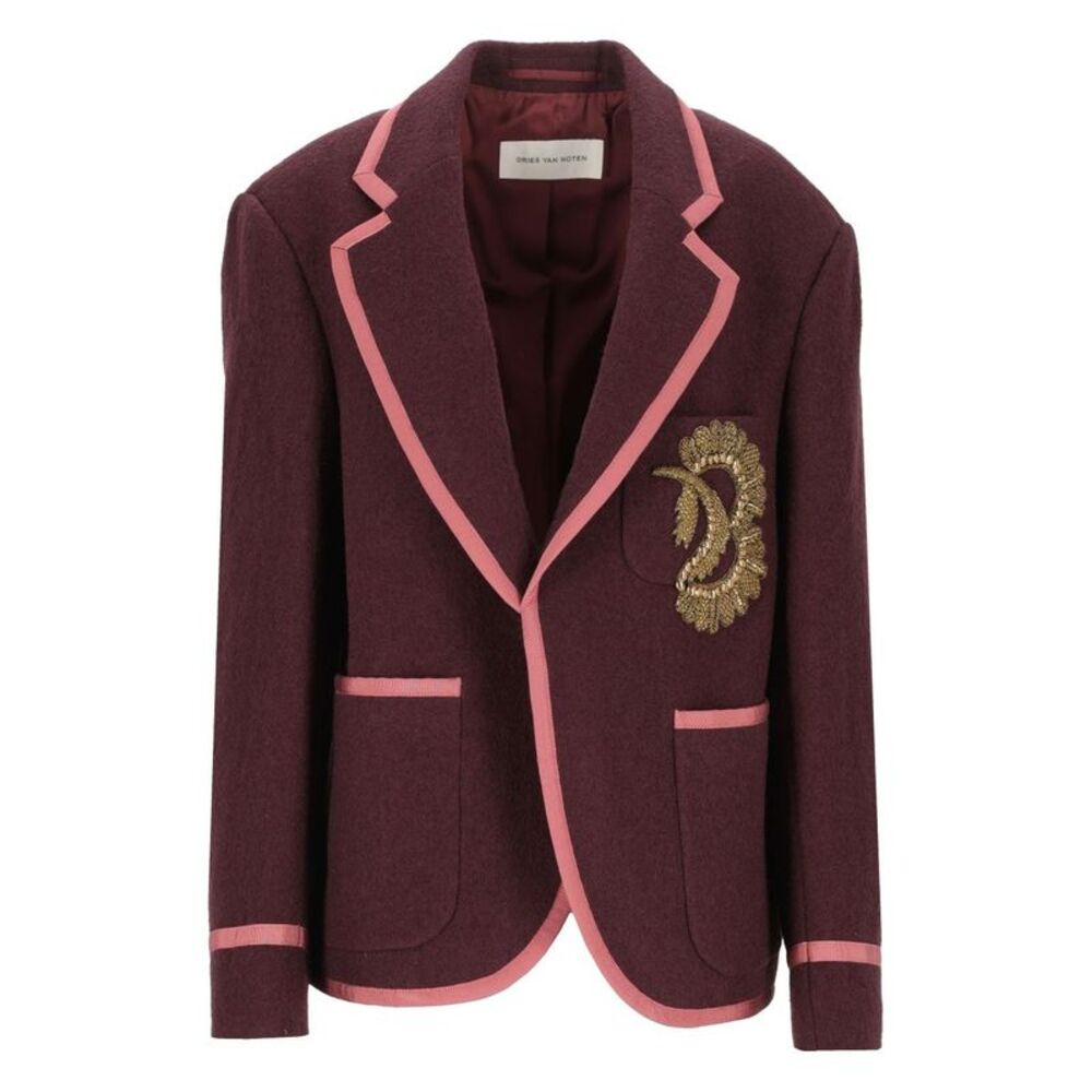 Dries Van Noten Women Embroidered Wool Blazer